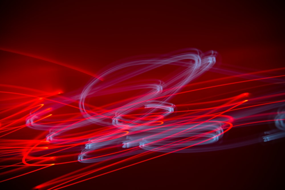 red and white light streaks