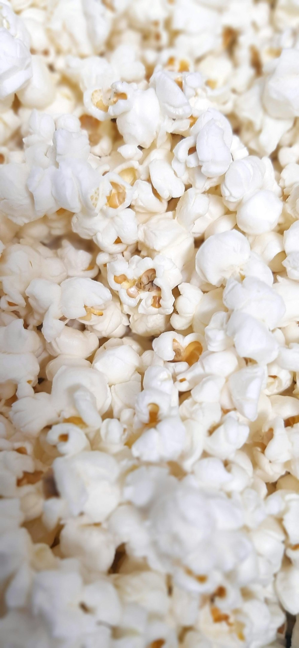 pop-corn blanc en gros plan