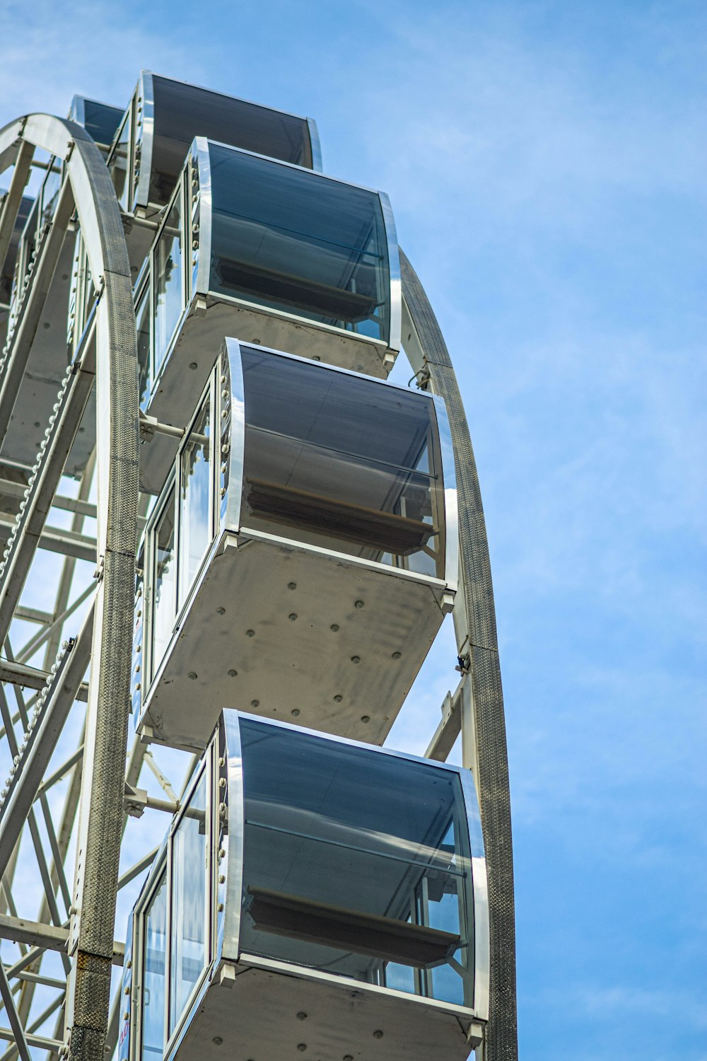 white metal ladder under blue sky during daytime