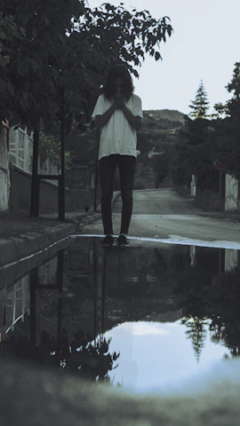 A quiet moment captured during a reflective walk, symbolizing a pause in motivation.