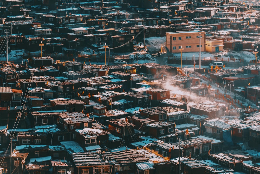 aerial view of city buildings during daytime