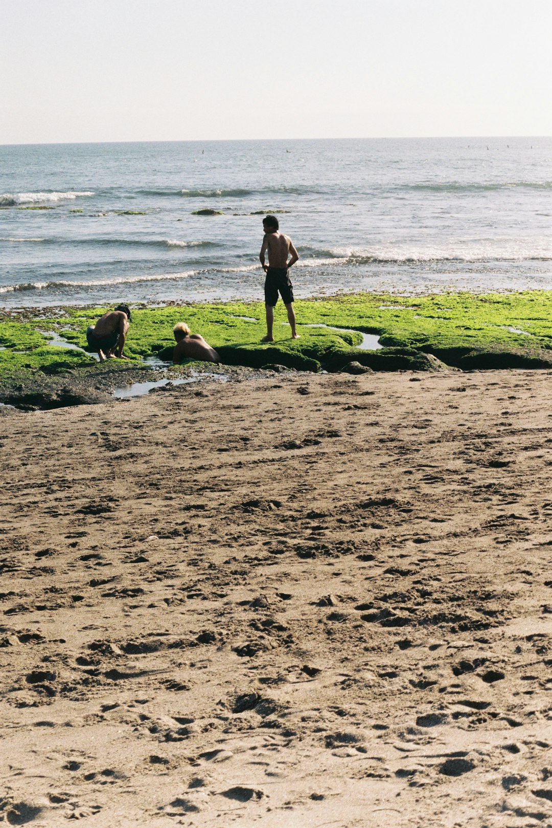 man in black shorts standing on brown sand near body of water during daytime