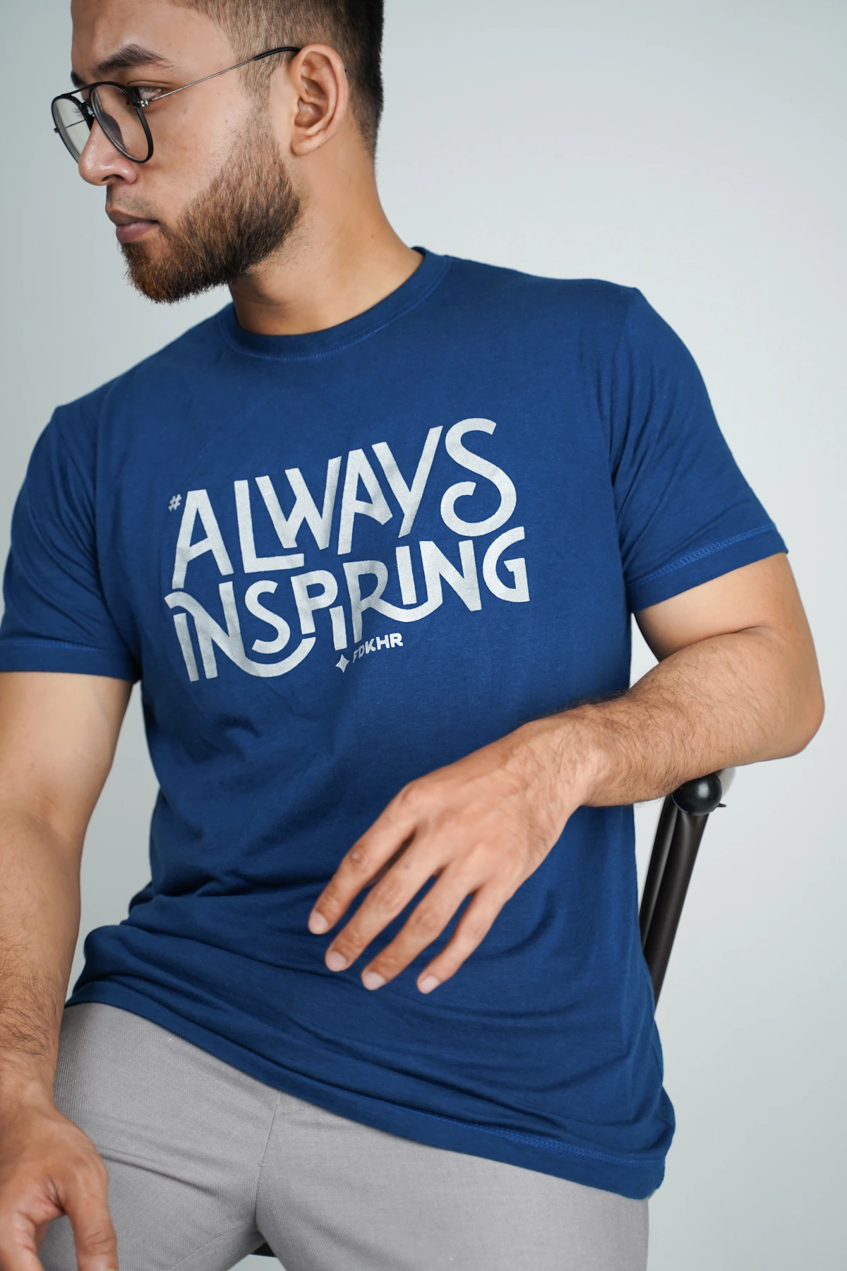 Inspirational t-shirt with faith-based messaging worn with pride