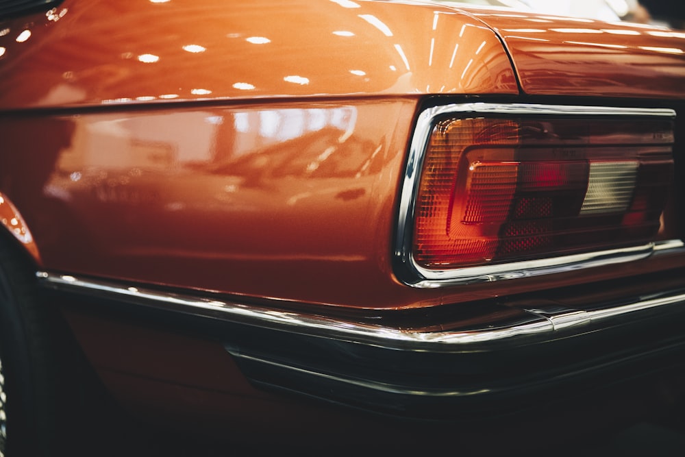 orange and black car tail light