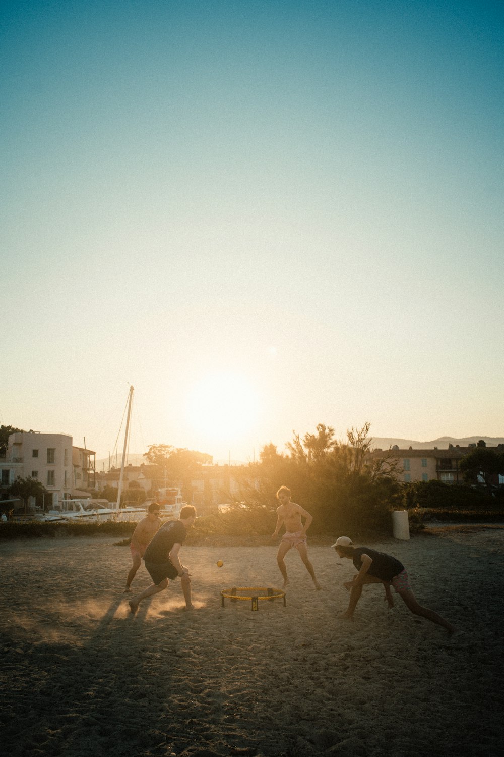 2 brown horse running on the street during sunset