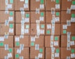 Stacked packaging boxes ready for shipment