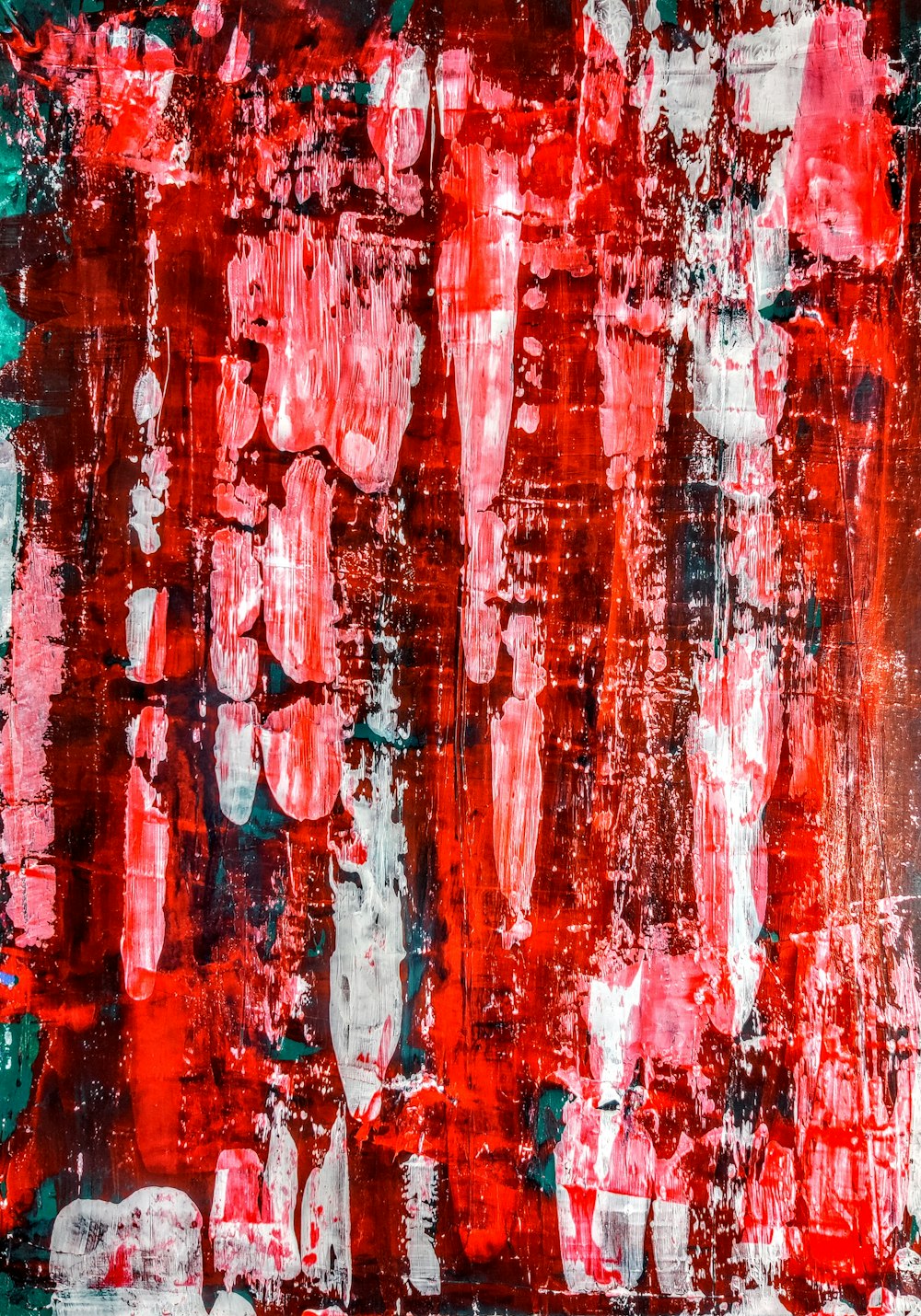 red and white abstract painting