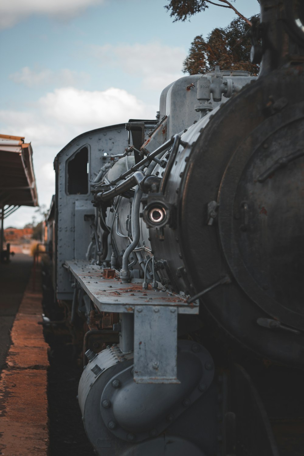 black and gray train engine