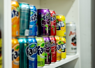 fanta and fanta soda cans