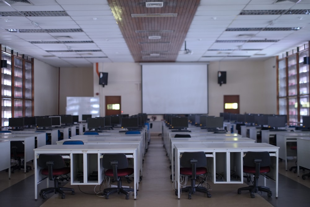 white and black conference table