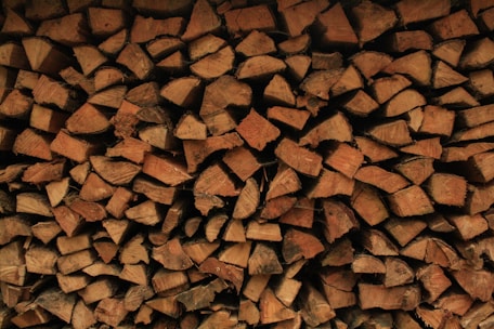 brown and black firewood lot