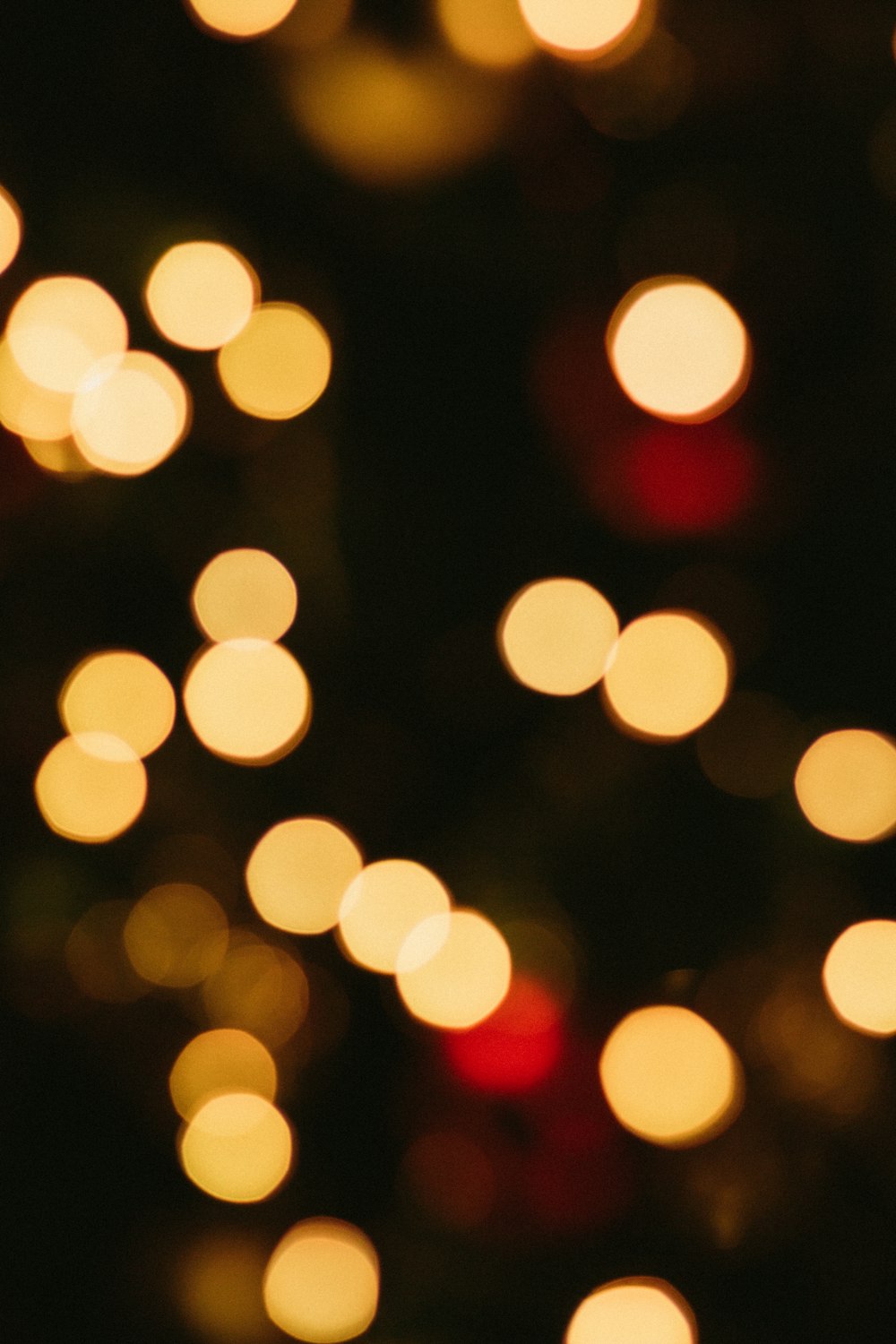 white and red bokeh lights