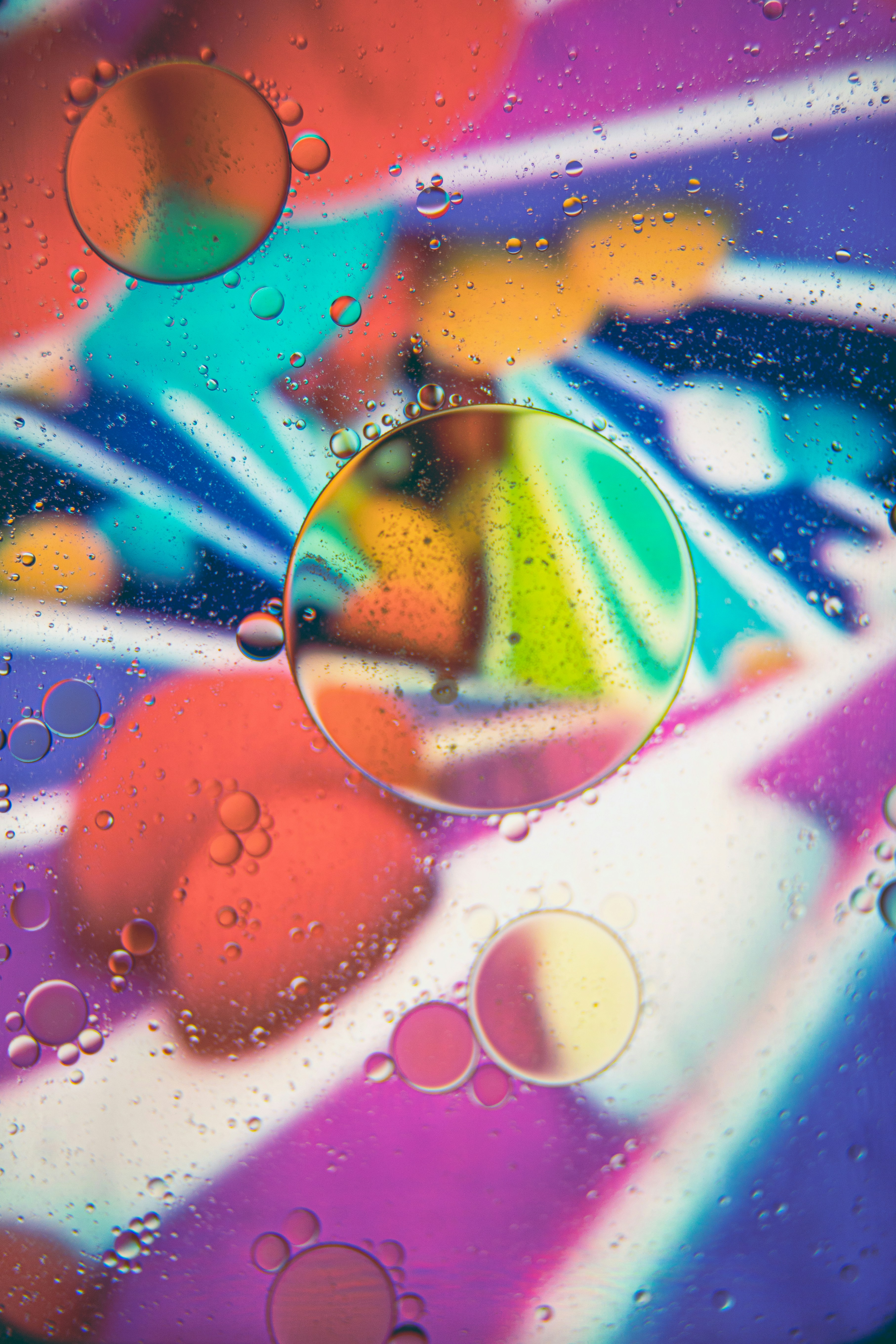 red blue and green abstract painting