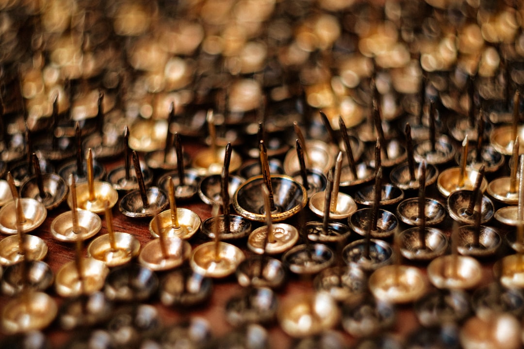 silver and gold round coins