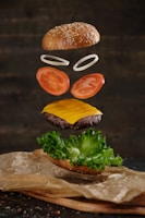 two burger with lettuce and tomato