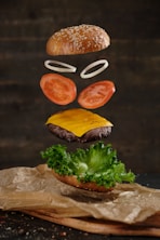 two burger with lettuce and tomato