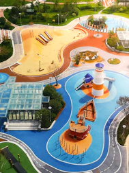 Community playground area within the Haneulchae Lacview complex.