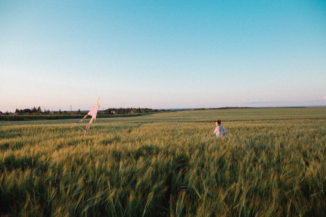 person in white shirt walking on green grass field during daytime