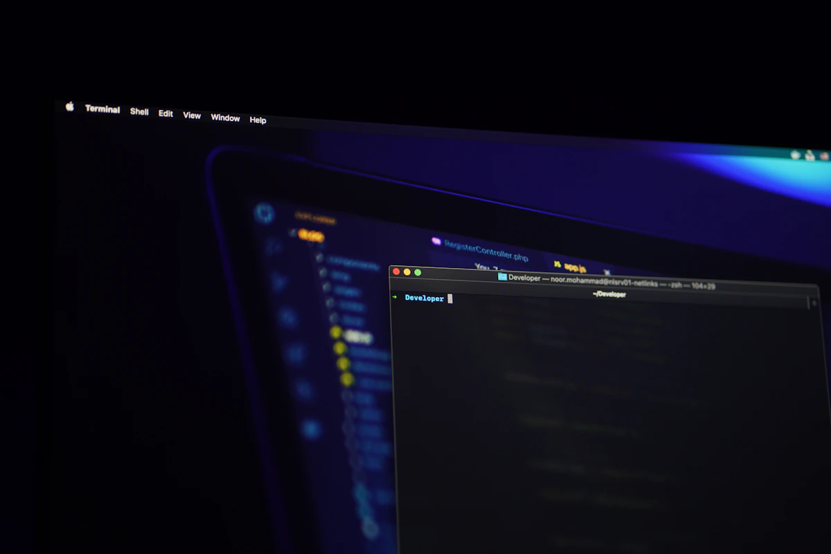 Developer using Claude Code commands in terminal