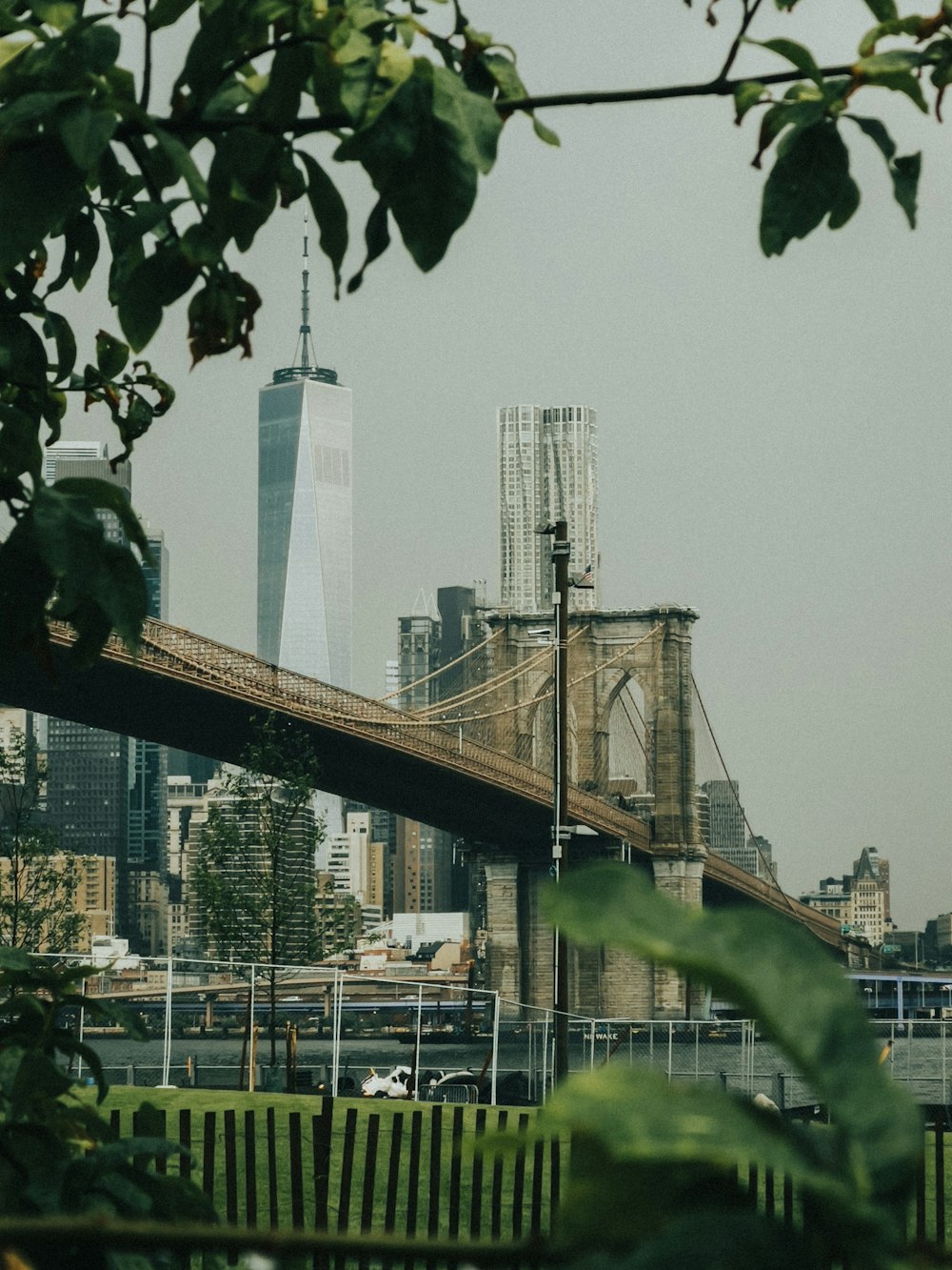 brown bridge over body of water during daytime