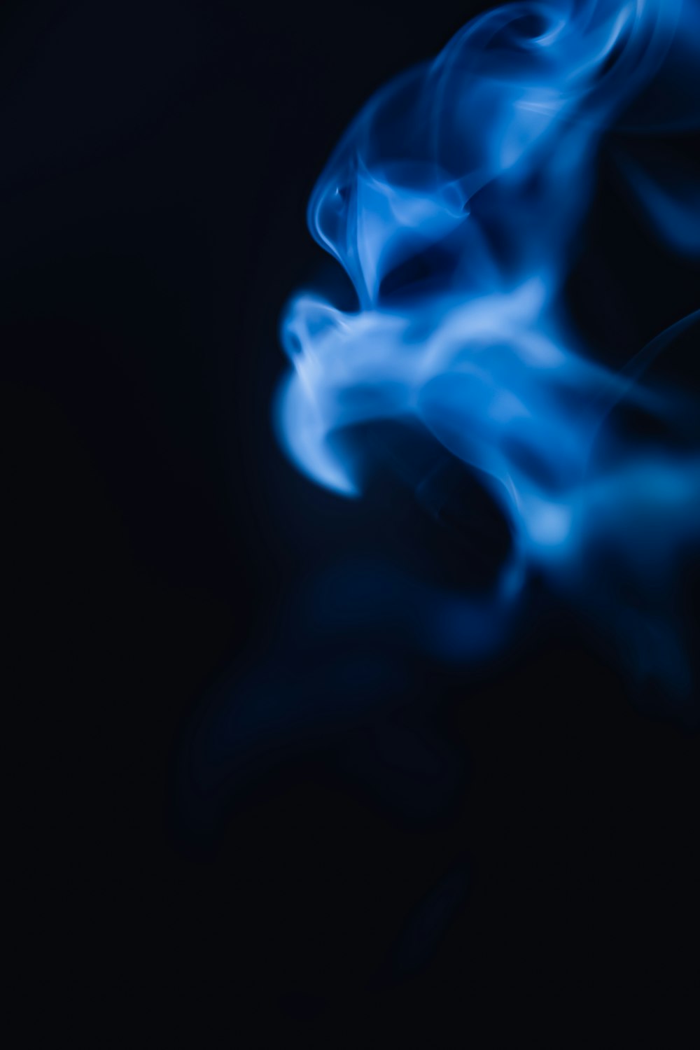 blue and white smoke illustration