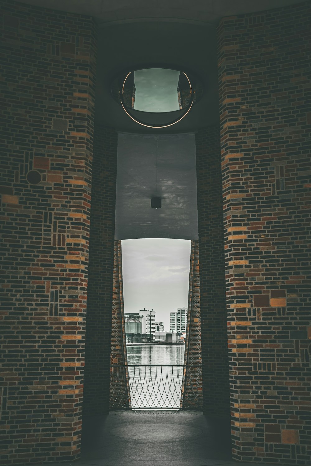 brown brick wall with hole