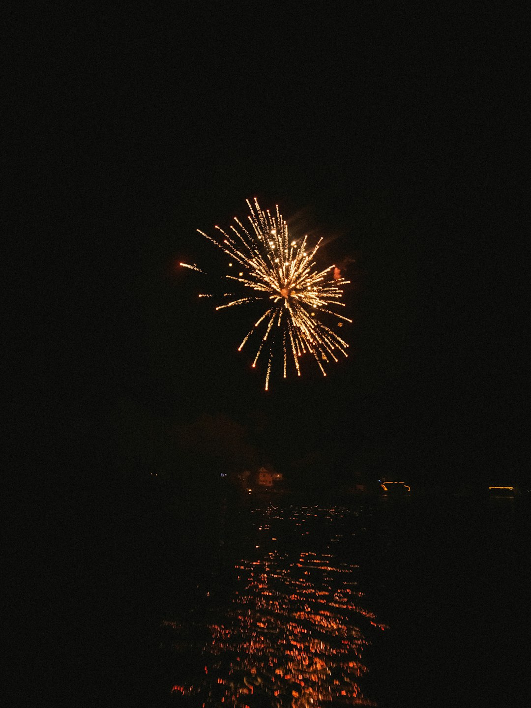 fireworks display over body of water during night time
