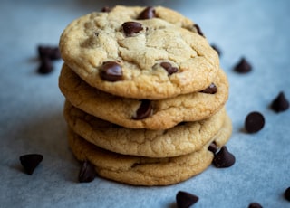 brown cookies on white ceramic plate