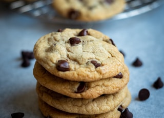 brown cookies on white ceramic plate