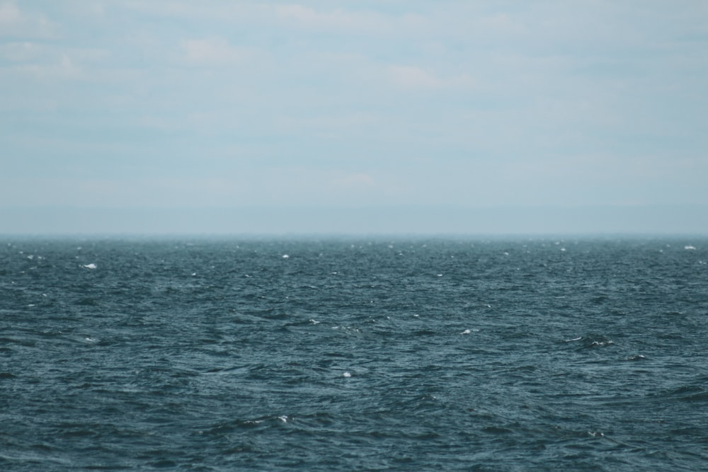 body of water under white sky during daytime