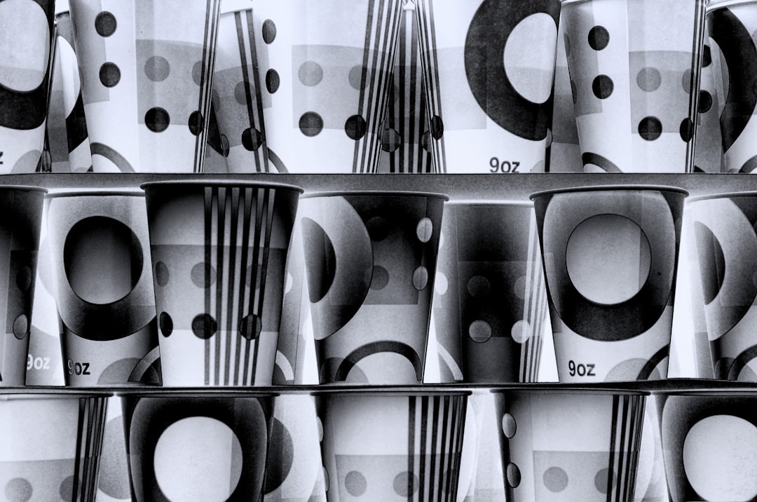 grayscale photo of kitchen utensils