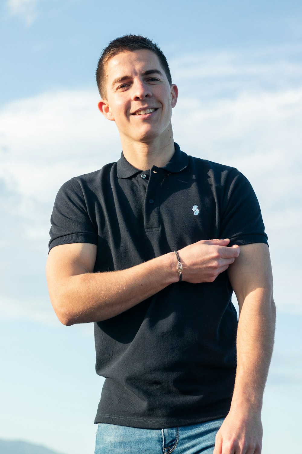 Polo homme en noir