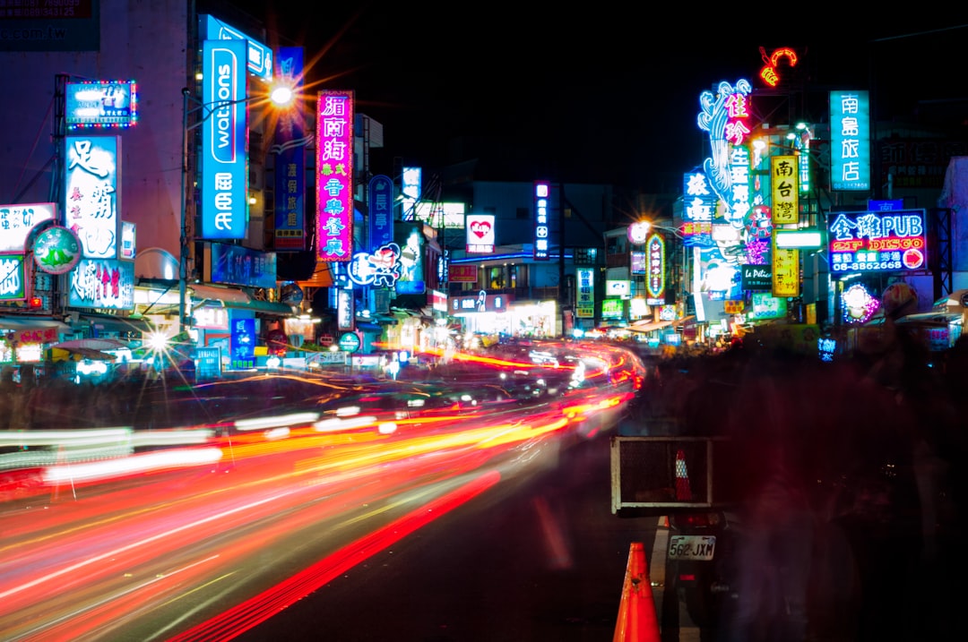 cars on road during night time