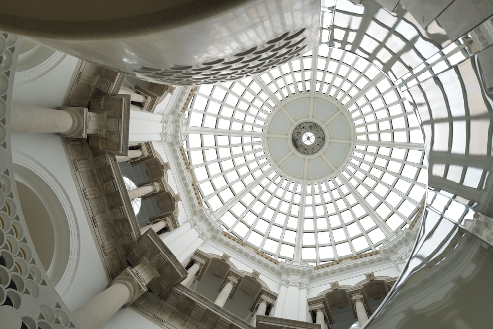 white and brown dome ceiling