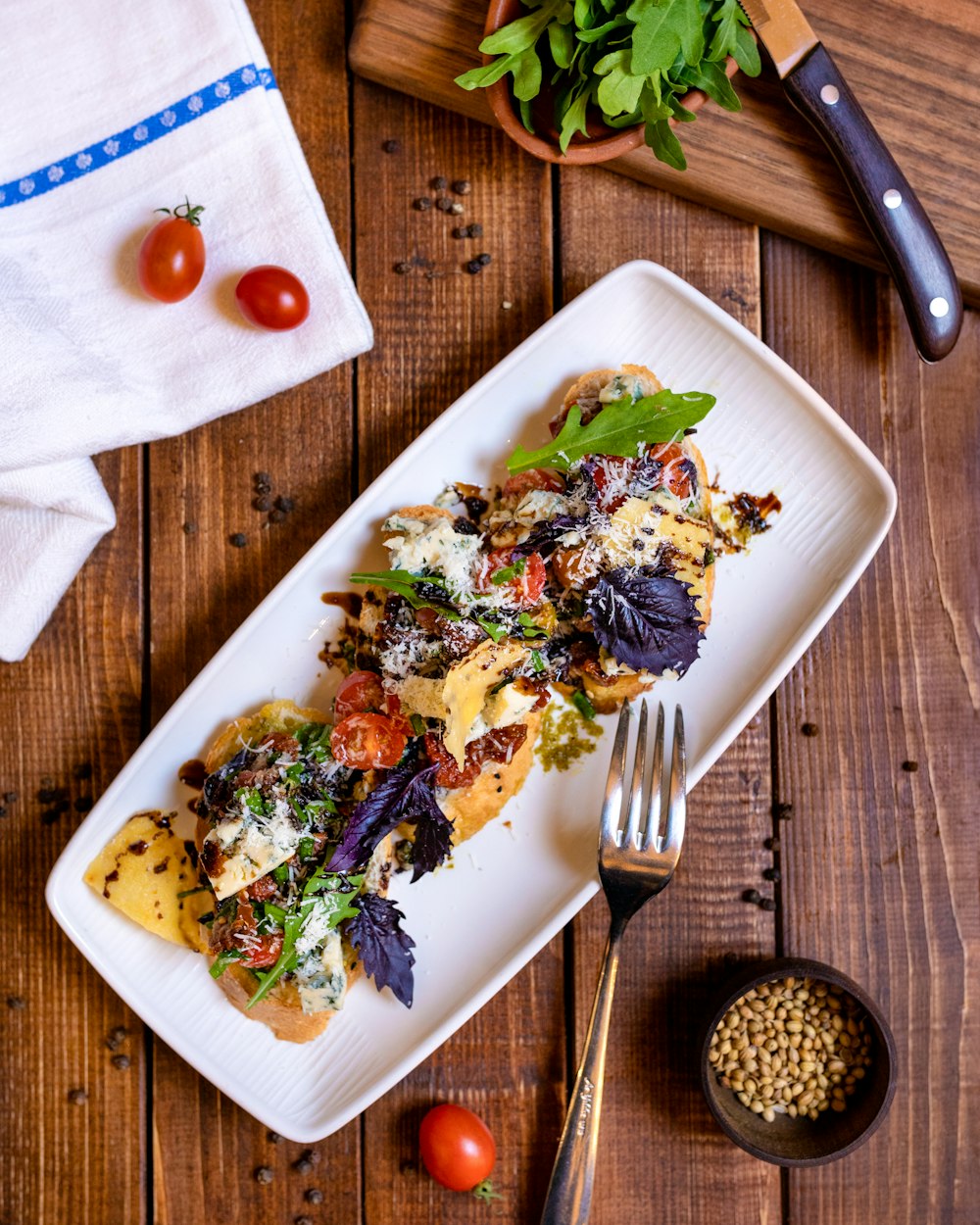 cooked food on white ceramic plate