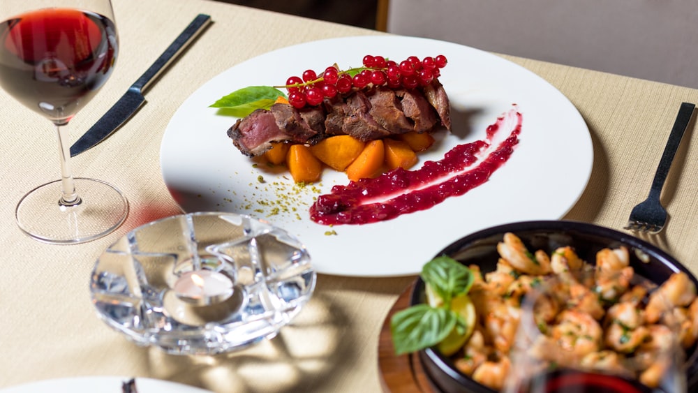 sliced fruits on white ceramic plate