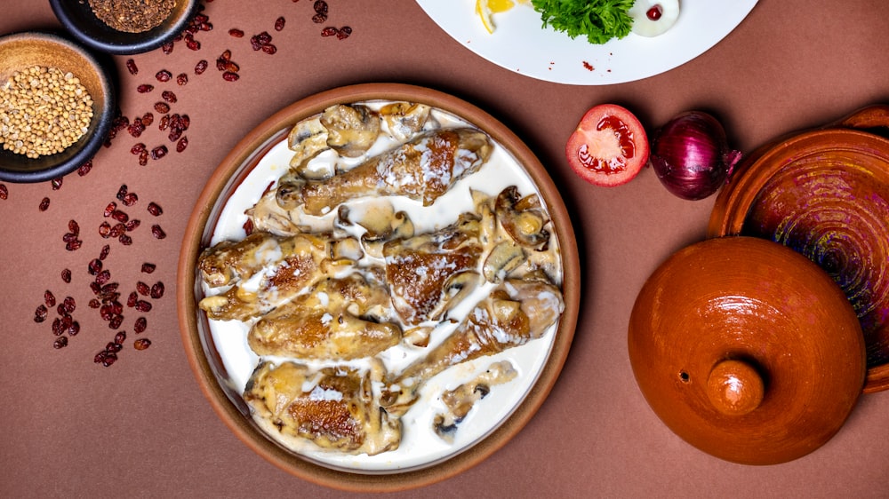 cooked food on white ceramic plate