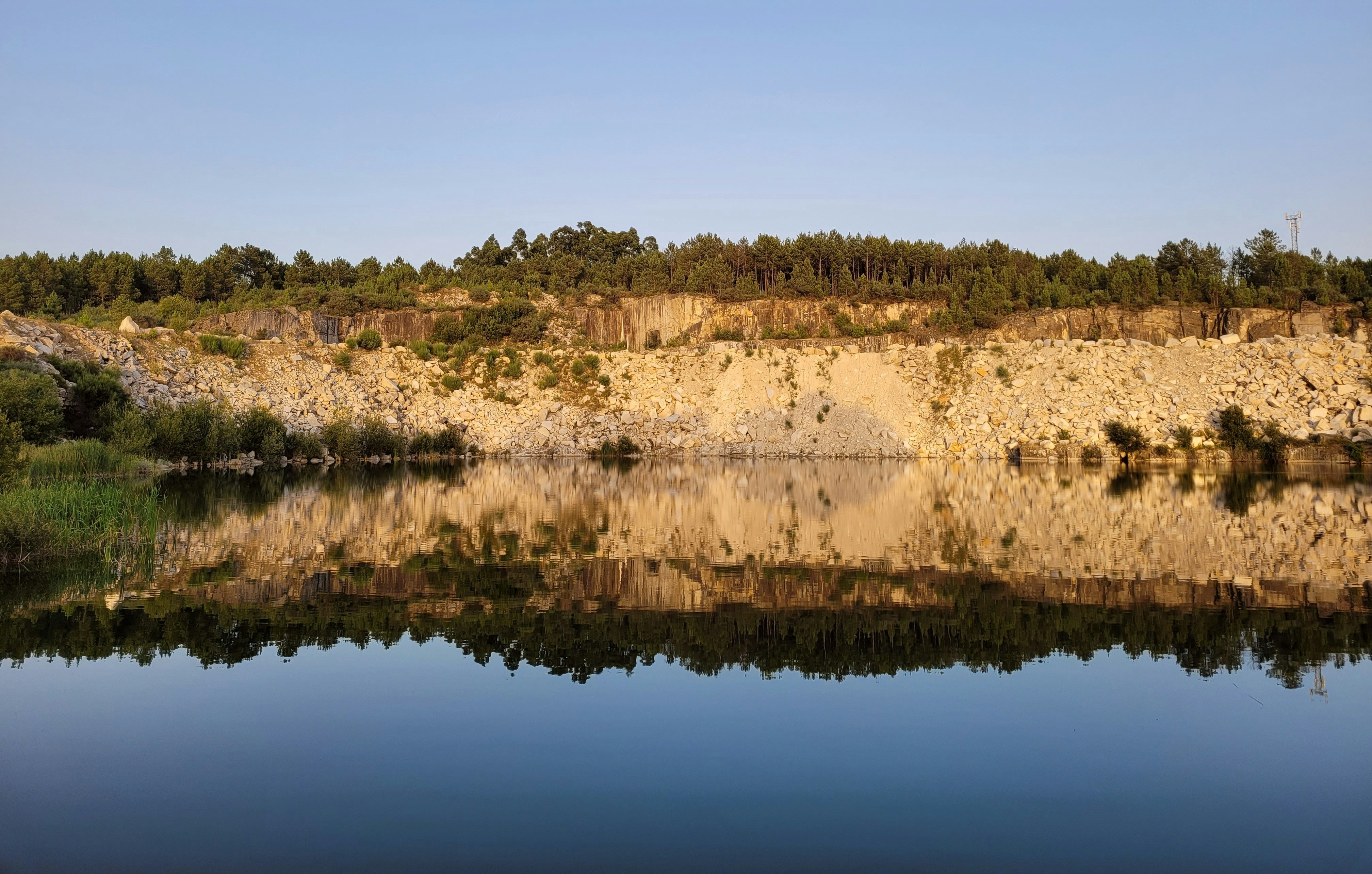 green grass field near lake during daytime
