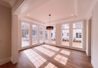 white and brown room interior