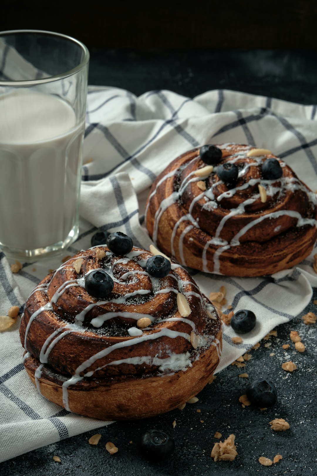 chocolate doughnut on white ceramic plate