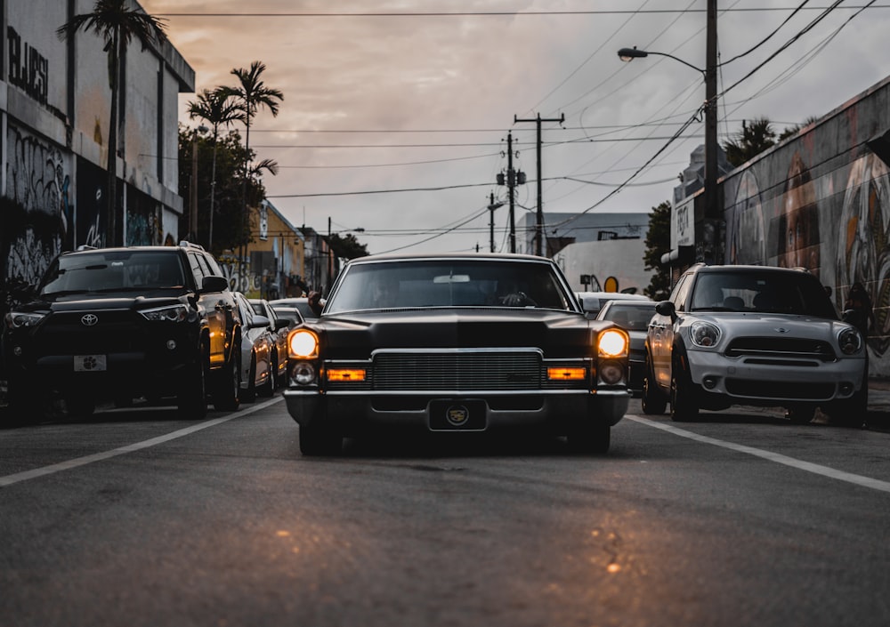 black car on road during daytime