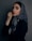 woman in black and white hijab