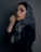 woman in black and white hijab