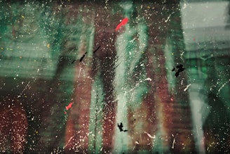 water droplets on glass window