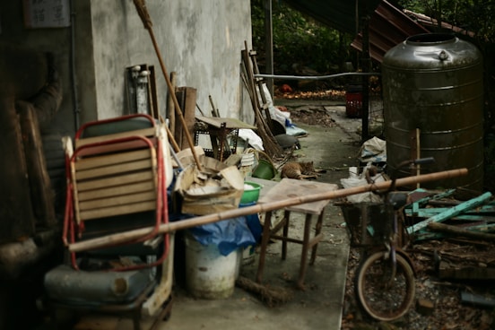 red and black metal tool