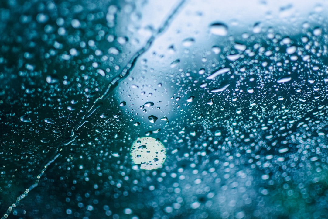 water droplets on glass panel