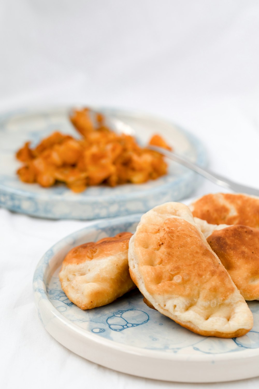 fried food on white ceramic plate