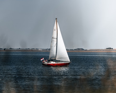 red and white sailboat on sea during daytime