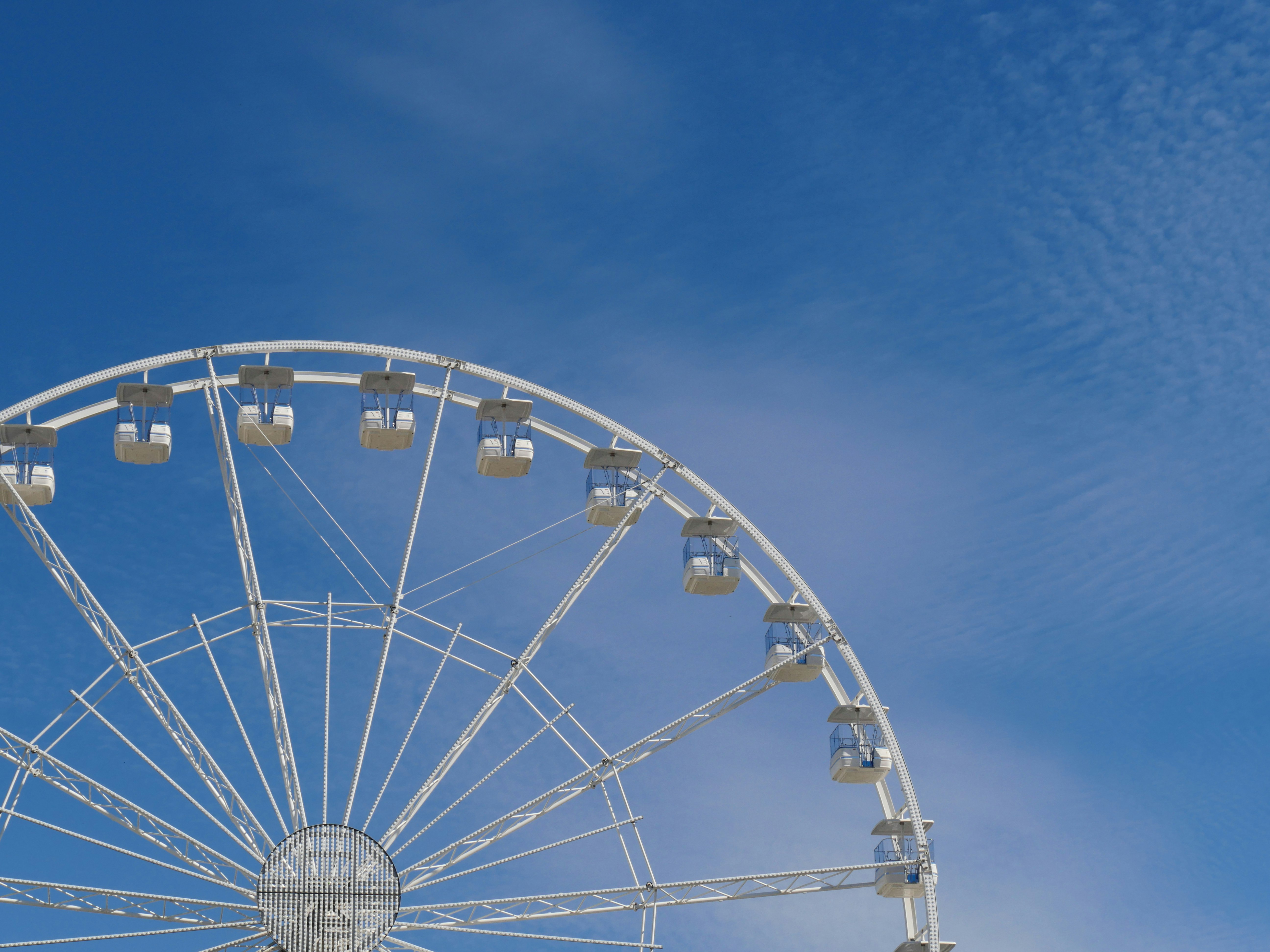 white ferris wheel under blue sky during daytime