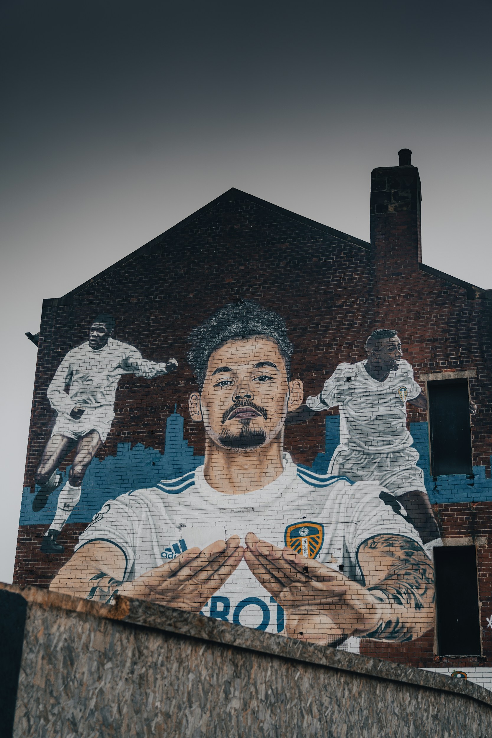 retired footballer portrait office
